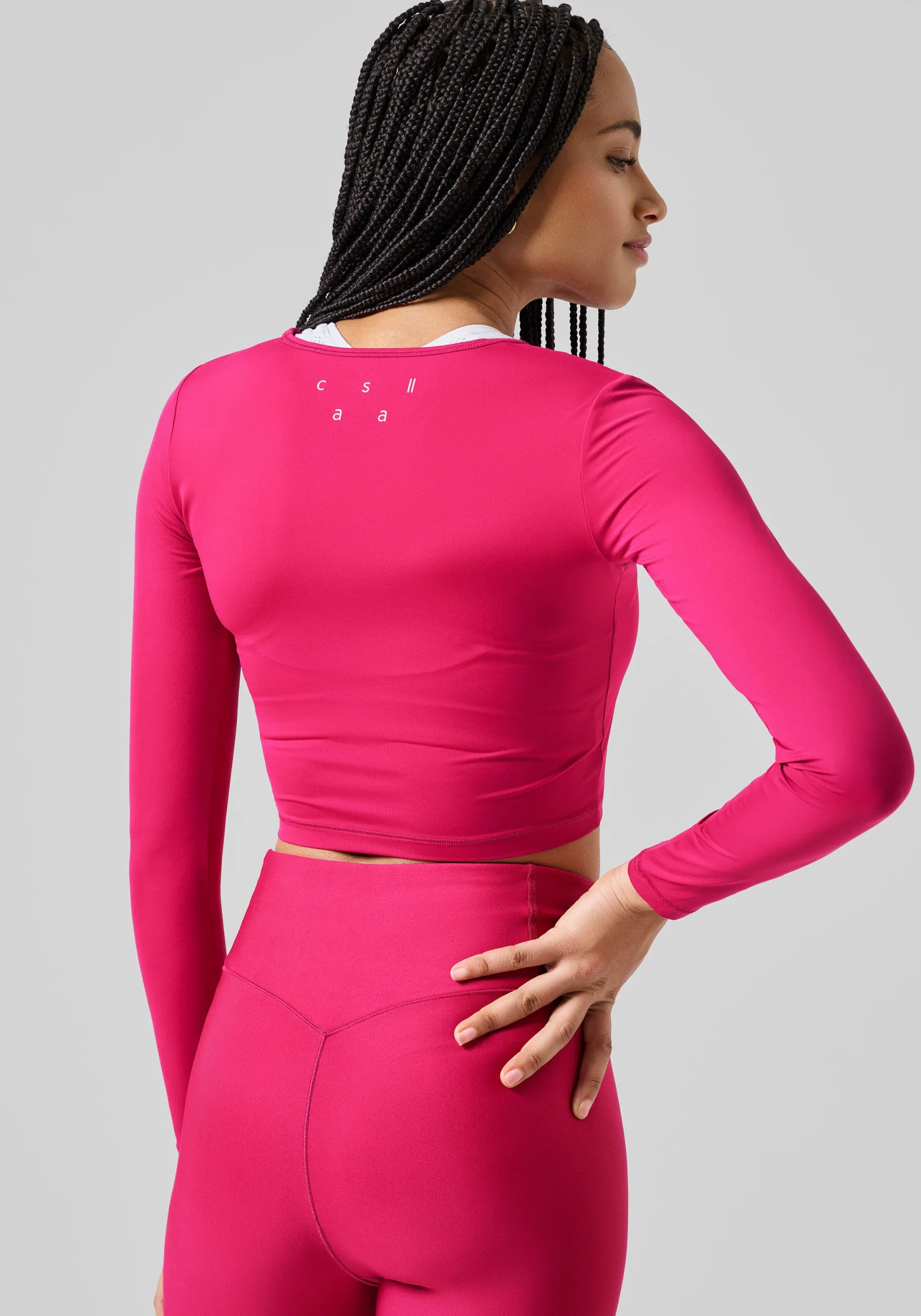 Discount Graphic Crop Long Sleeve - Gensere|Crop Tops