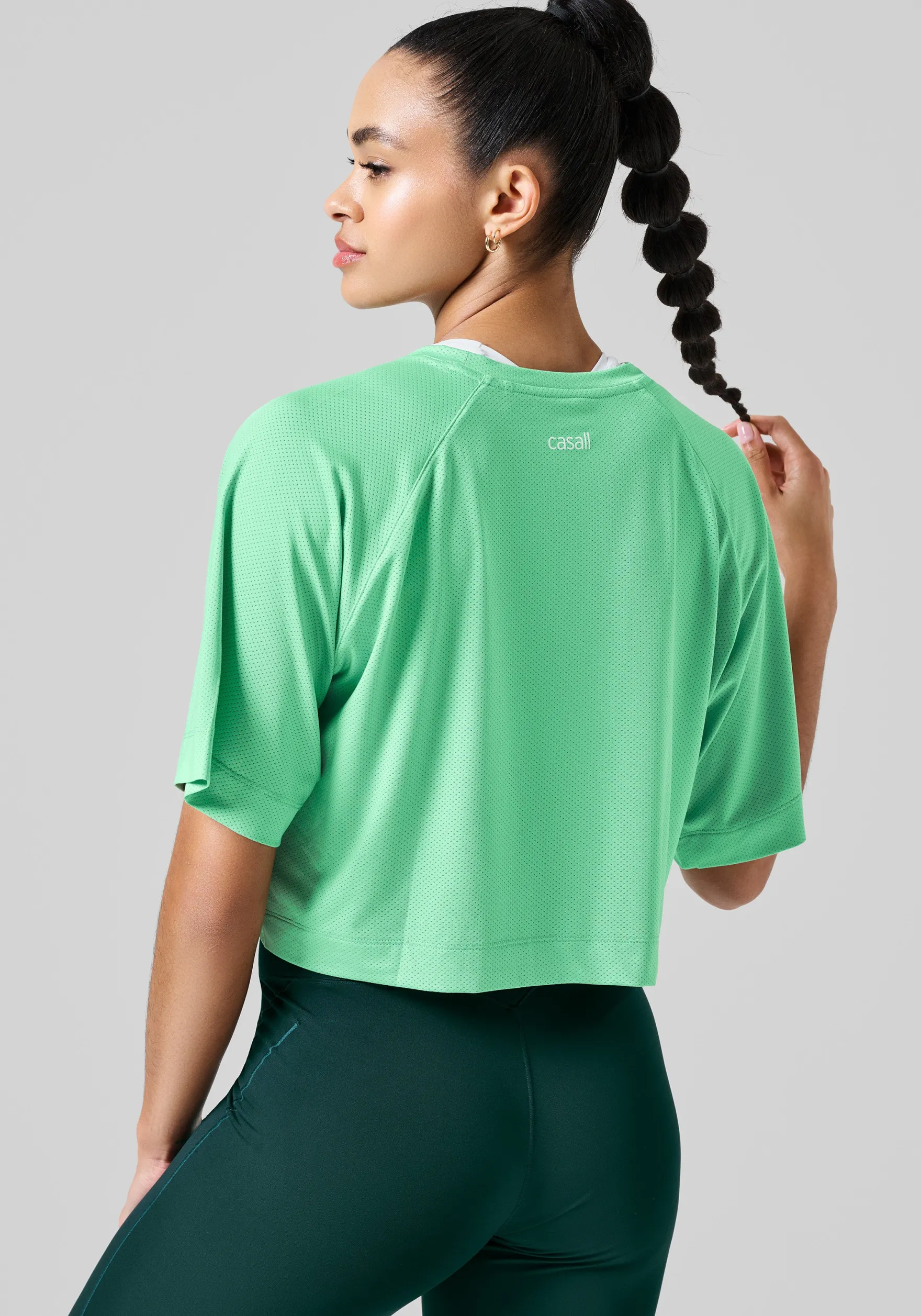 Sale Laser Mesh Crop Tee - Crop Tops|T-Skjorter