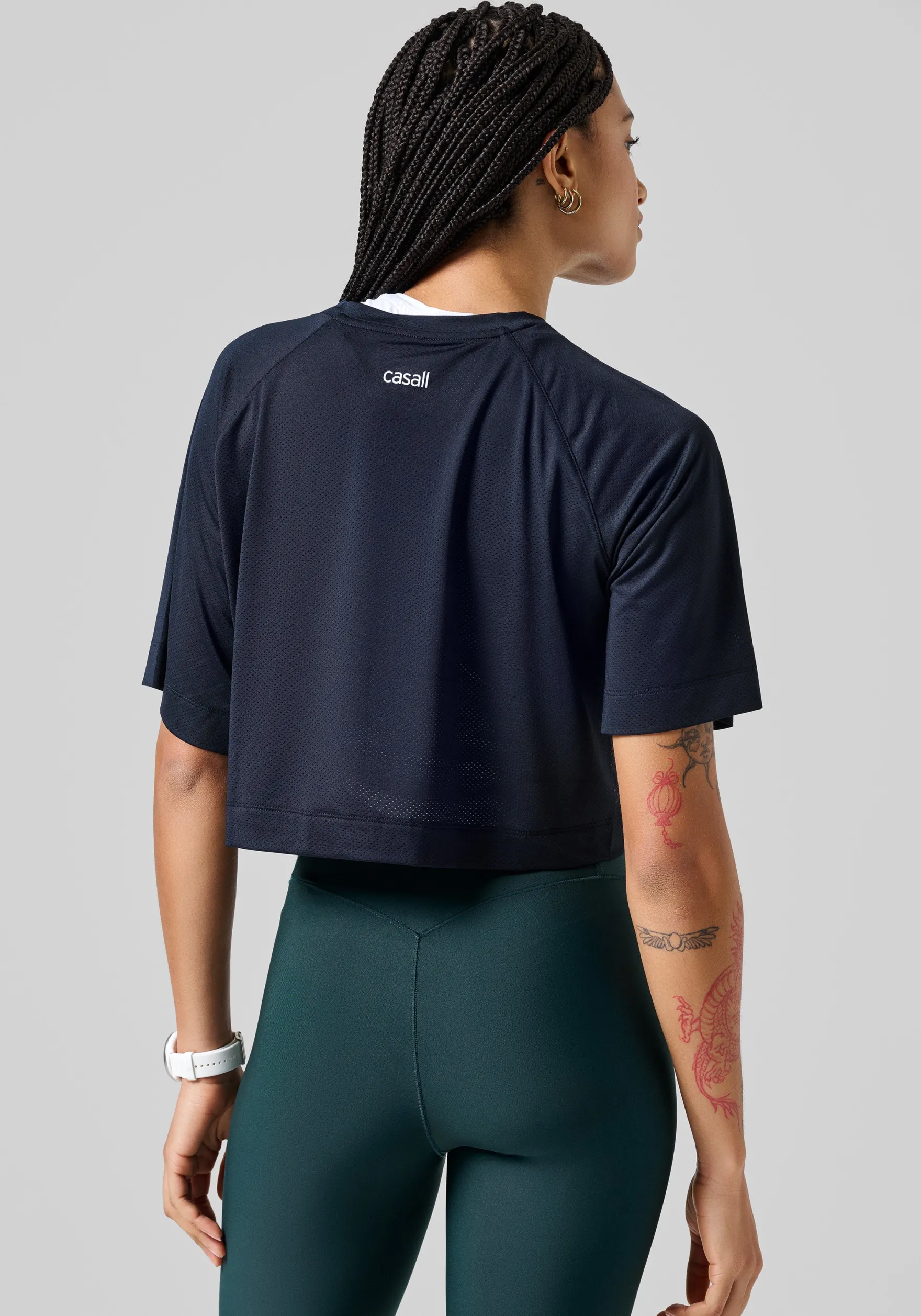 Hot Laser Mesh Crop Tee - Crop Tops|T-Skjorter