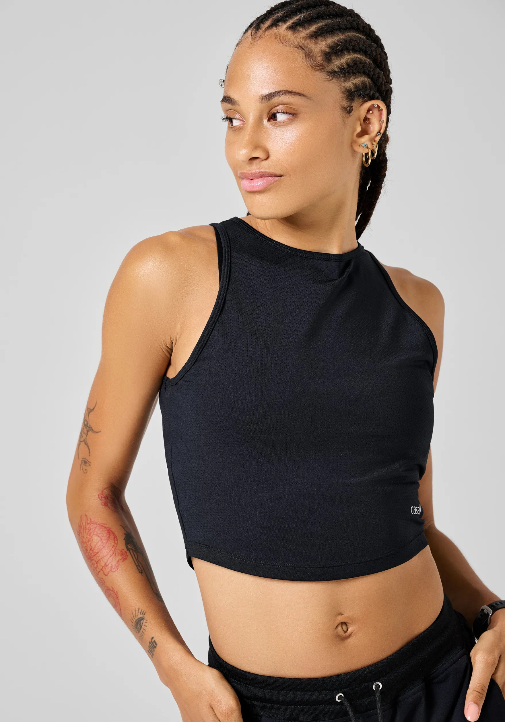 New Laser Mesh Crop Top - Crop Tops|Singleter