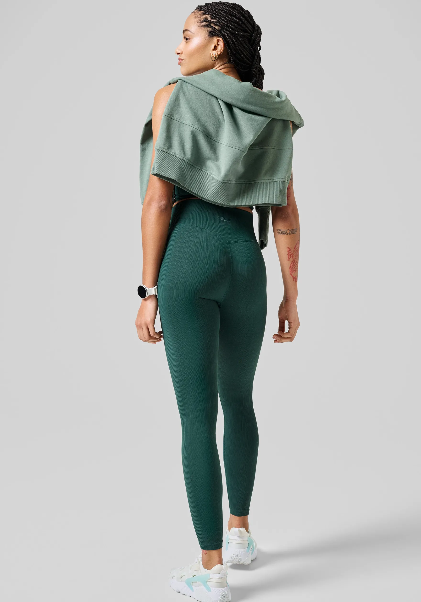Multi Rib Seamless High Waist Tights - Tights