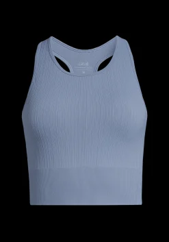 Discount Multi Rib Seamless Padded Sports Top - Crop Tops|Singleter