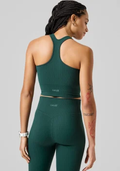 Online Multi Rib Seamless Padded Sports Top - Crop Tops|Singleter