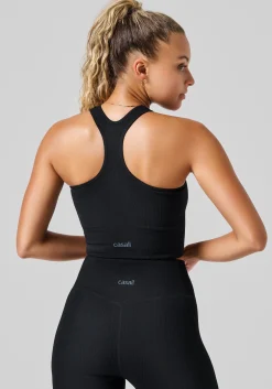 Clearance Multi Rib Seamless Padded Sports Top - Singleter|Crop Tops