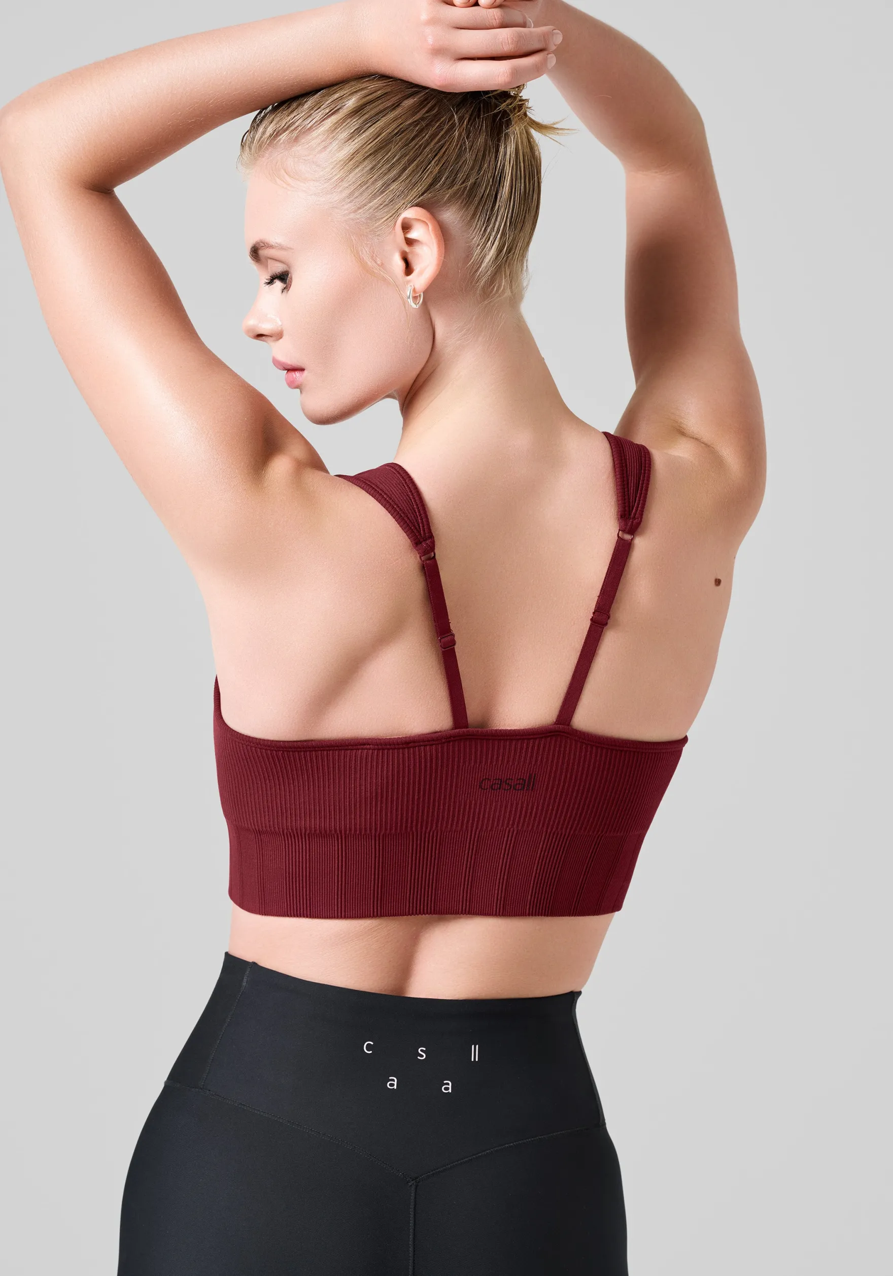 Clearance Seamless Rib Padded Sports Bra - Sports-Bh