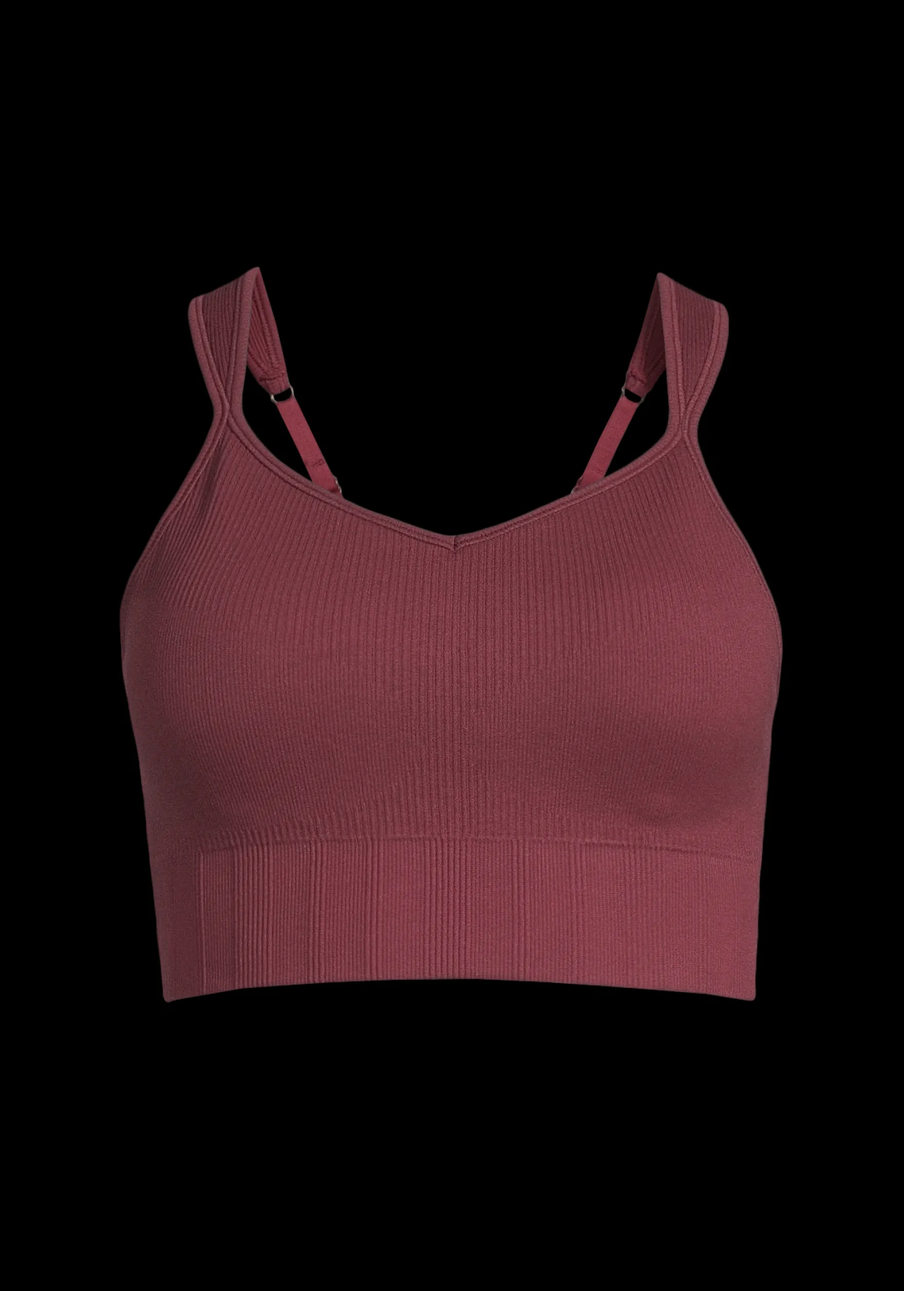 Clearance Seamless Rib Padded Sports Bra - Sports-Bh