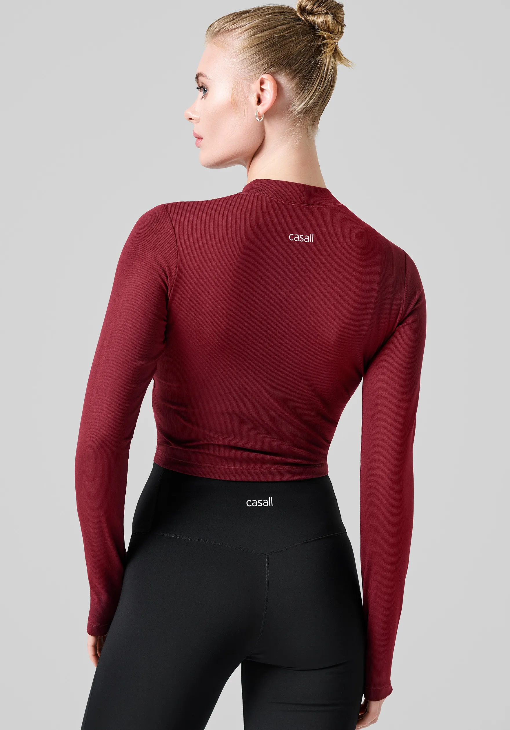 Clearance Soft Rib Mock Neck Long Sleeve - Gensere