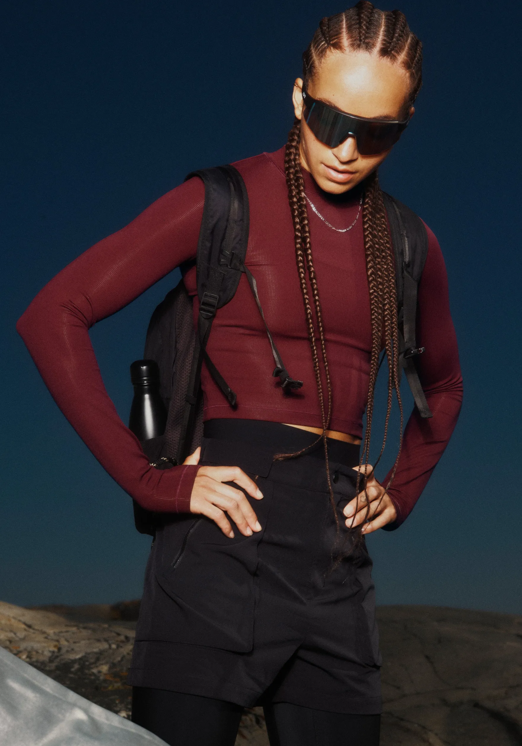 Clearance Soft Rib Mock Neck Long Sleeve - Gensere