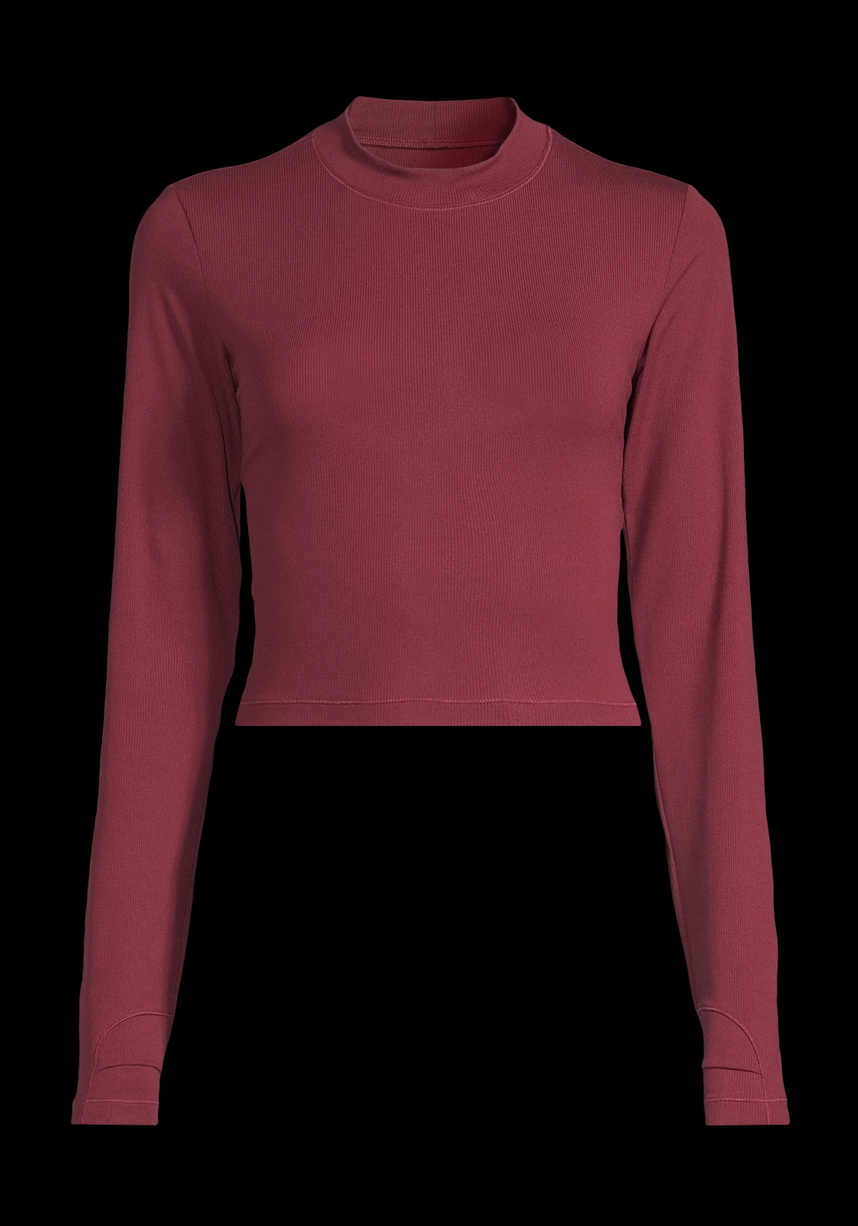 Clearance Soft Rib Mock Neck Long Sleeve - Gensere