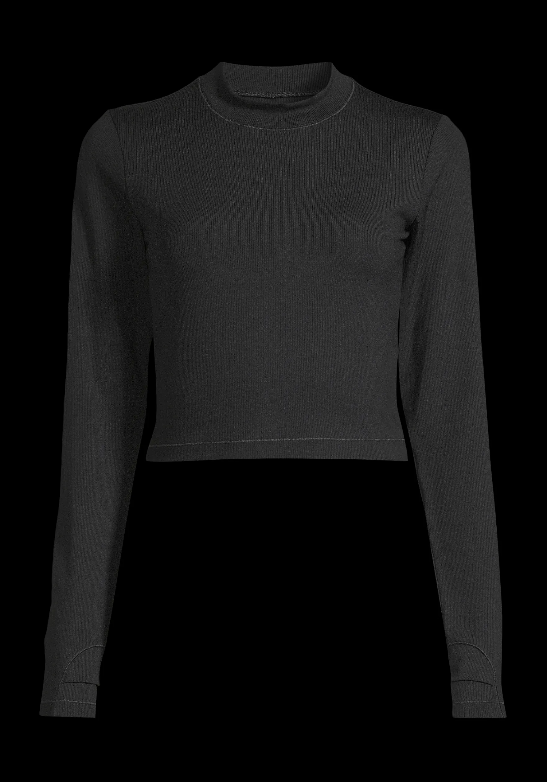 New Soft Rib Mock Neck Long Sleeve - Gensere